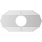 Ekena Millwork Chrysler Architectural Grade PVC Pierced Ceiling Medallion, Nickel, 18"W x 9"H x 4 3/4"ID x 1/2"P CMPP18X09CSSNI - alternate 2